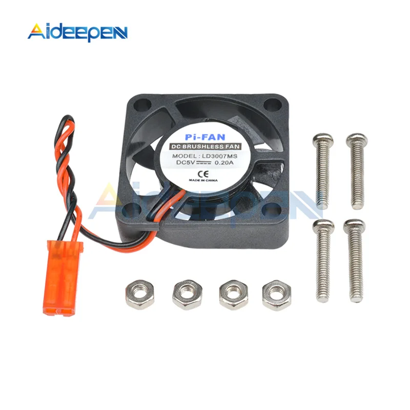 

1Pcs 5V 0.2A Mini Cooling Cooler Fan For Raspberry Pi Model B+ / Raspberry Pi 2/ Raspberry Pi 3 With Screws Parts 3.3V/5V