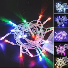 100 шт. 2 м 20 светодиодный Батарея 3xaaa светодиодный гирлянды светодиодные огни на Рождество гирлянды вечерние Свадебные украшения на Рождество Фея огни на DHL