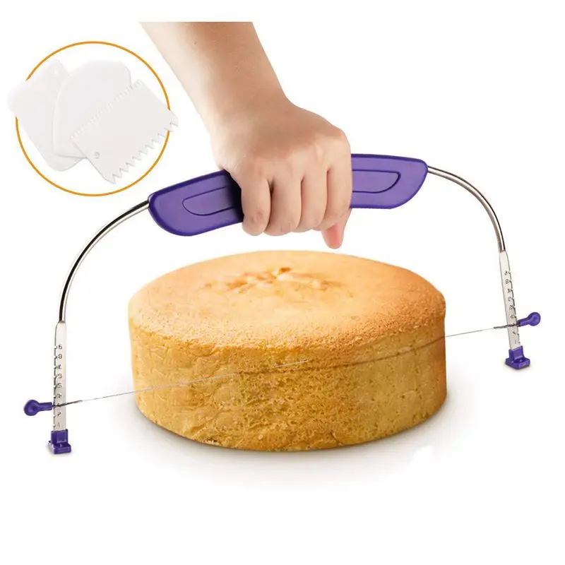 

DIY cooking cake saw knife divider layer diaper slicer slicer and DIY baking tool semicircle shaped tool semicircle 3 piece se