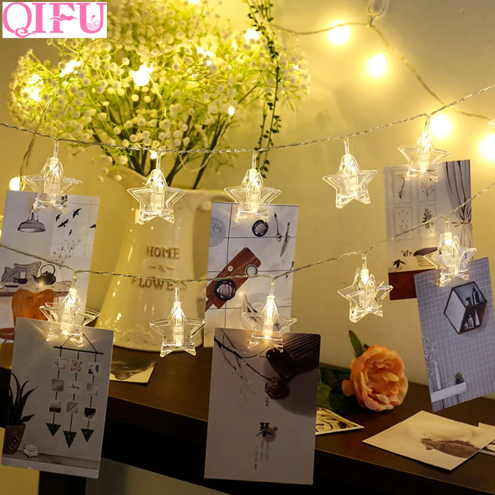 QIFU Weeding Decoration for Weddings Hen Bachelorette Party Decor Garland Led String Light Vintage Rusitc Wedding Decor Table