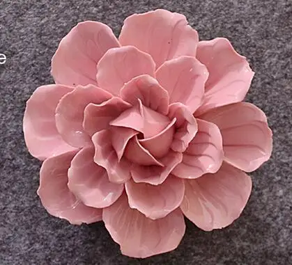 Керамическая Роза и Камелия, украшение для стен, креативные цветы для гостиной, настенные ТВ-фоны, настенные 3D подвесные цветочные декорации - Цвет: Camellia