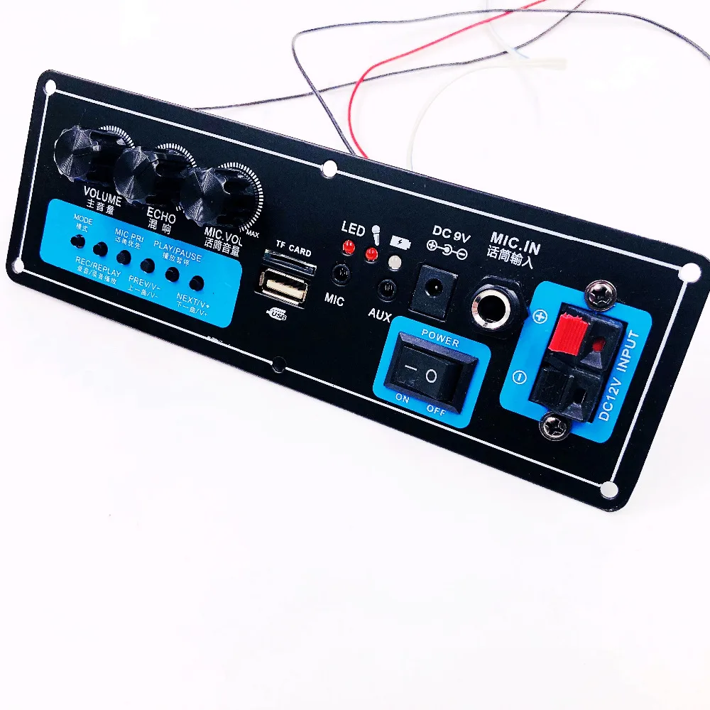 

Wireless Bluetooth amplifier Audio 50W Digital subwoofer amplifier Board PT2399 microphone Reverb