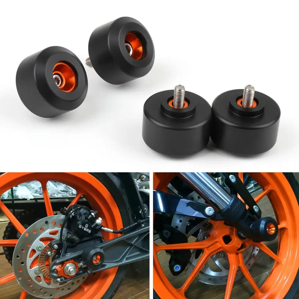 

Artudatech Front + Rear Fork Wheel Frame Slider Crash Protector For KTM 125 200 390 DUKE