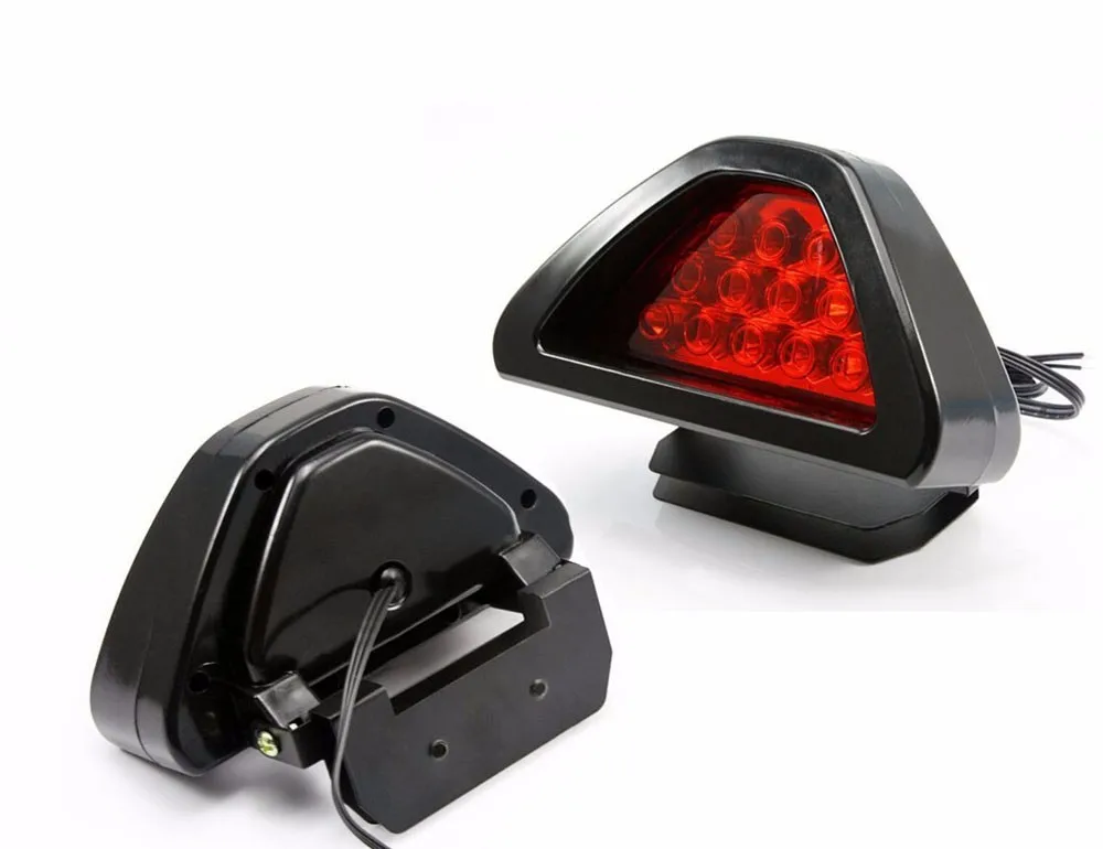Универсальный F1 Стиль 12 светодиодный красный задний хвост стоп безопасности свет лампы автомобиль-Стайлинг Тормозная сигнал безопасности Предупреждение свет