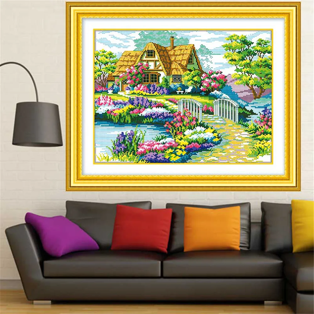 Big Size Landscape Scenery Pattern Counted Cross Stitch 11CT 14CT DMC