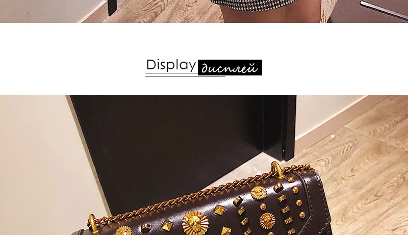 luxury women bag female shoulder bag Ladies messenger bags with rivet_20