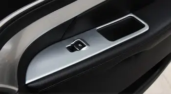 

Matt ABS Chrome Left hand drive Matt ABS Interior Door Armest Window Switch Cover Trims 4pcs For Ford Explorer 2016 2017