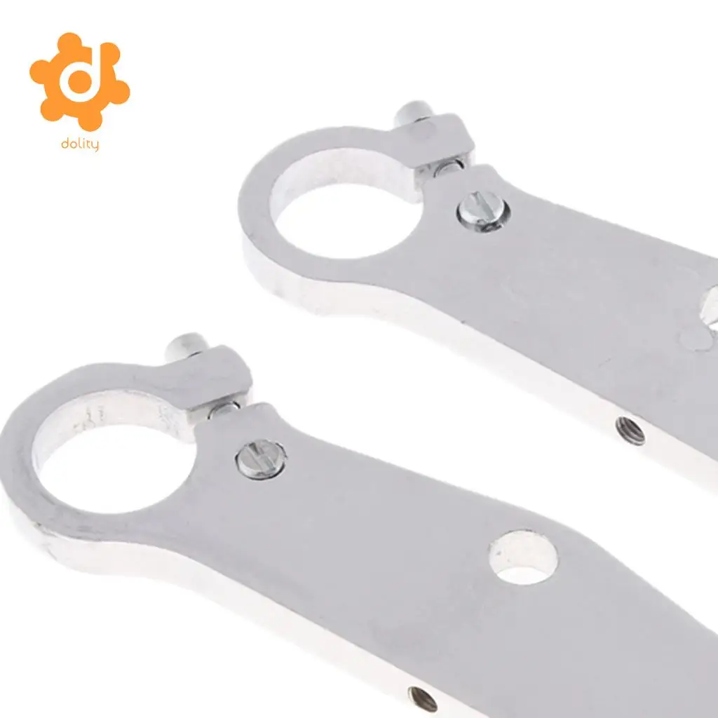 dolity 1 Pair Front Lower Triple Tree Steering Stem Fork Clamp 1'' 49cc Handlebar