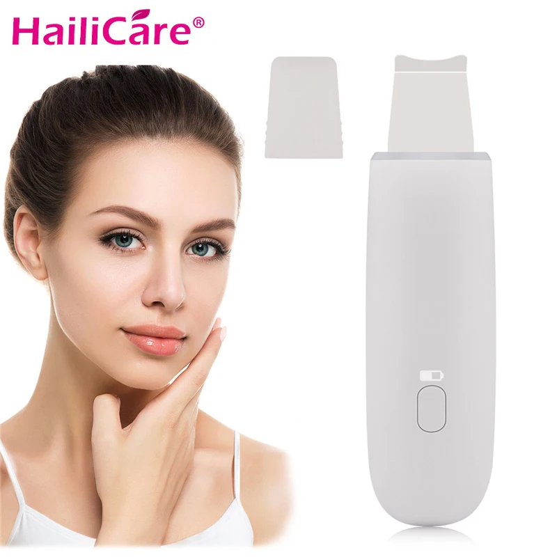 

Rechargeable Ultrasonic Face Skin Scrubber Facial Cleaner Peeling Vibration Blackhead Removal Exfoliating Pore Face Cleaner Tool