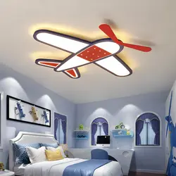 С рисунком самолета Светодиодные светильники потолочные современный ребенок комната потолочный светильник для спальня детская домашняя