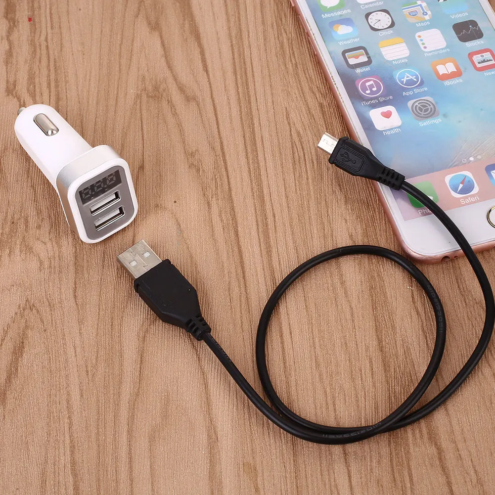 Автомобильный прикуриватель power Dual USB адаптер питания с экраном дисплея