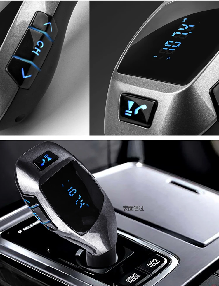 Siparnuo X5 Bluetooth Car Kit Car MP3 Player Bluetooth FM Transmitter with Headset FM Transmitter Phone Bluetooth Transmisor