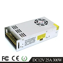 DC12V 25A 300 W импульсный источник питания, адаптер питания 12 V Драйвер светодиодного освещения трансформатор для SM5050 SMD3528 SMD5630 осветительная полоса