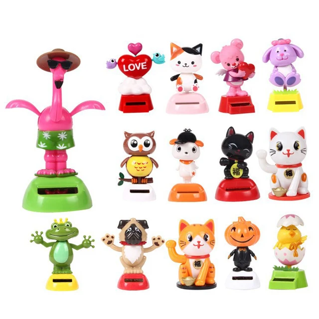 O Novelty Solar Toy Powered Dancing Flip Flap Swinging Shook His Head Toys For Children Solar Toy Power Energy Figure Toys 1