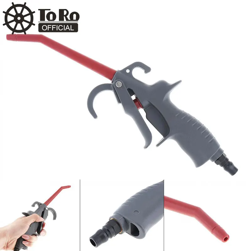 TORO Luxury-type Plastic Steel Short Nozzle Pneumatic Blowing Dust Gun with Press Type Switch Connector for Factory Facilities 3d printer 9pcs assembled extruder hot end kit for creality ender 3 v2 ender 3 pro 0 4mm mk8 brass nozzle pneumatic connector