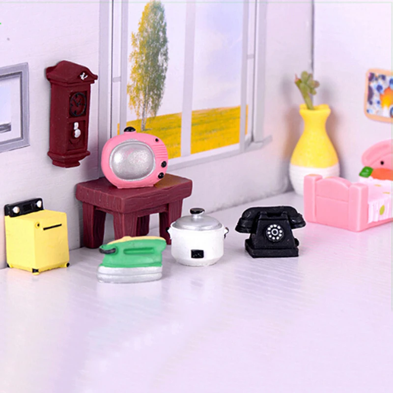 Мини Кукольный дом аксессуары игрушки для детей DIY комната Дети Рождественские