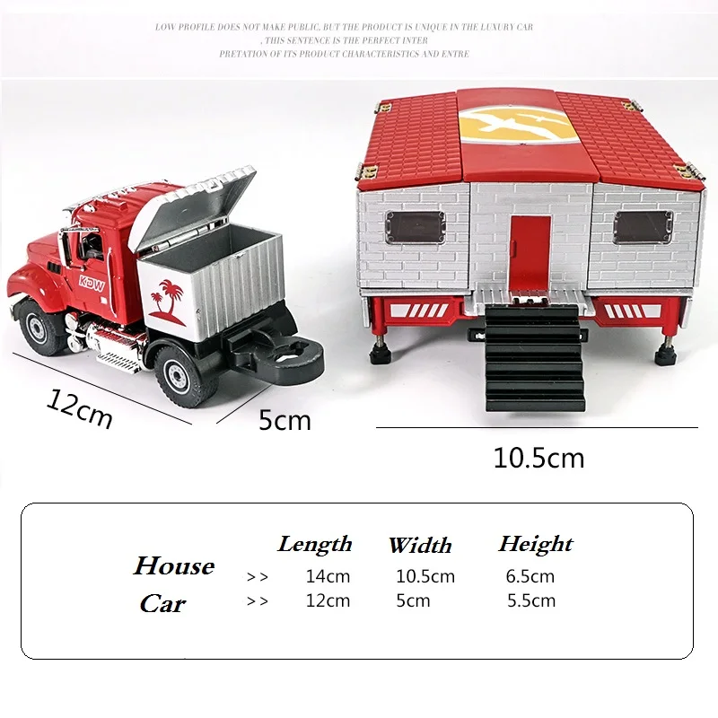 DieCasts RV модели для возраста от 1 этаж дома дизайн(24,5 см) дом деформации и детские наслаждаться игрушки "Сделай своими руками" металлический отдыха модели автомобиля