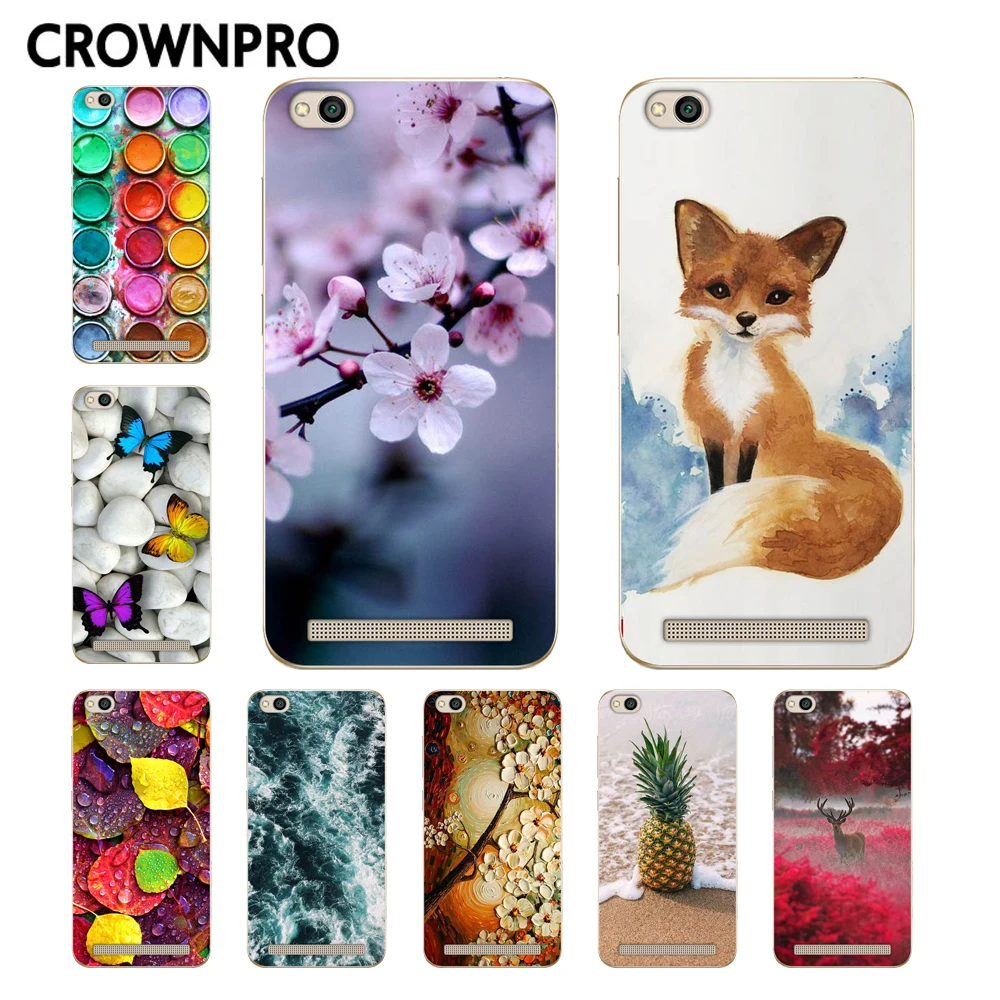 

CROWNPRO Soft TPU 5.0" Redmi 5A Case Cover Painted Silicone Redmi 5A Cases Phone Back Protector Capa FOR Xiaomi Redmi 5A Fundas