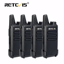 4pcs Retevis RT22 Mini Walkie Talkie Radio 2W 16CH 1000mAh UHF VOX Amateur Radio Hf Transceiver Handy 2 Way Radio Comunicador