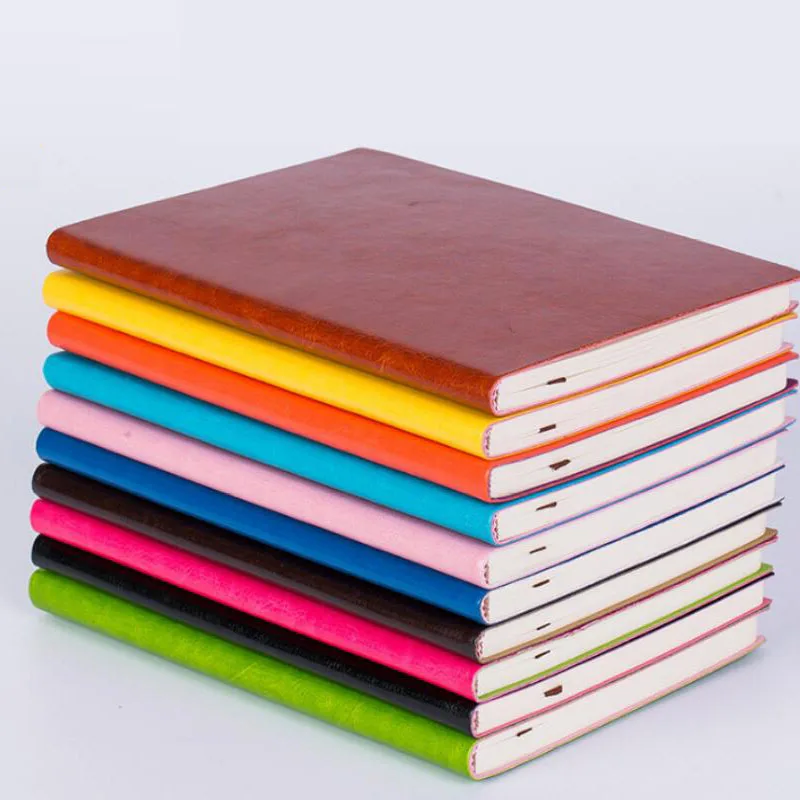 

A5 leather notebook stationery book paperback business notebook office diary soft copy custom LOGO
