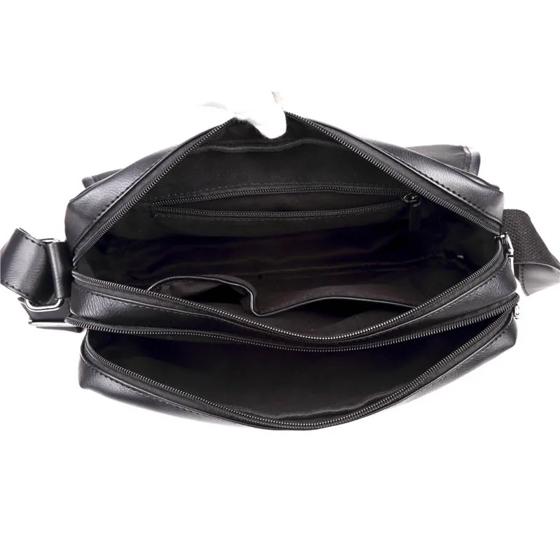 Фабра Новое поступление мужская сумка из искусственной кожи винтажная маленькая горизонтальная черная сумка на плечо модная мужская сумка черного цвета