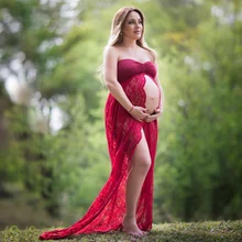 Sleeveless Maternity Dress Photo Shoot Maternity Gown Lace Tube Split Front Maternity Gowns Sexy Maternity Photography Props Sleeveless Maternity Dress Photo Shoot Maternity Gown Lace Tube Split Front Maternity Gowns Sexy Maternity Photography Props