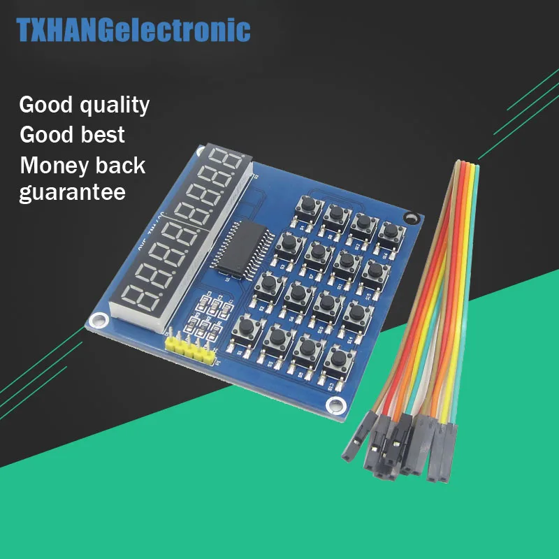 8 Bits LED Digital tube Module Keyboard Scan and Display Module TM1638 MCU