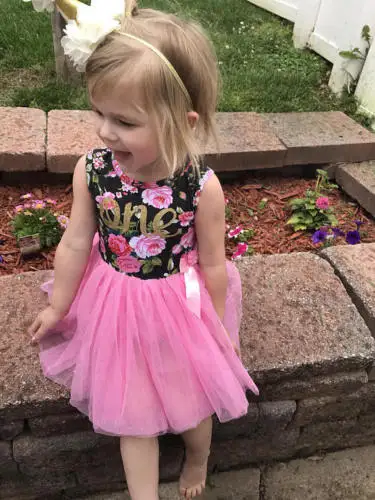 

Flower Baby Girl Sleeveless Floral Dress Tulle Tutu Party Wedding Dress Princess Clothes 0-4T
