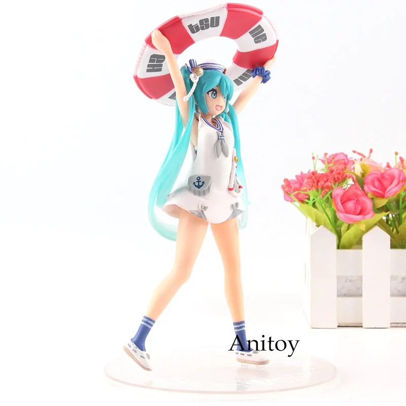 

Anime Miku Hatsune Figure Summer Uniform Ver. PVC Vocaloid Figure Action Collection Model Toys