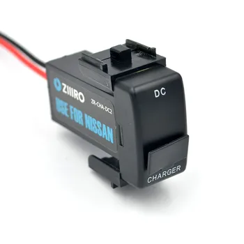 

USB Car Charger Socket Voltmeter Adapter Voltage Display for Nissan Patrol Qashqai Tiida X-trail Sunny NV200 Teana Sylphy