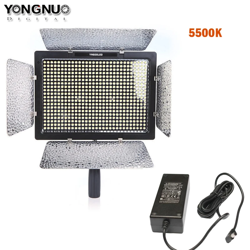 

YONGNUO YN600L YN600 Camera Lights LED Video Light 5500K Color Temperature for Canon Nikon + Adapter Power Switching Charger