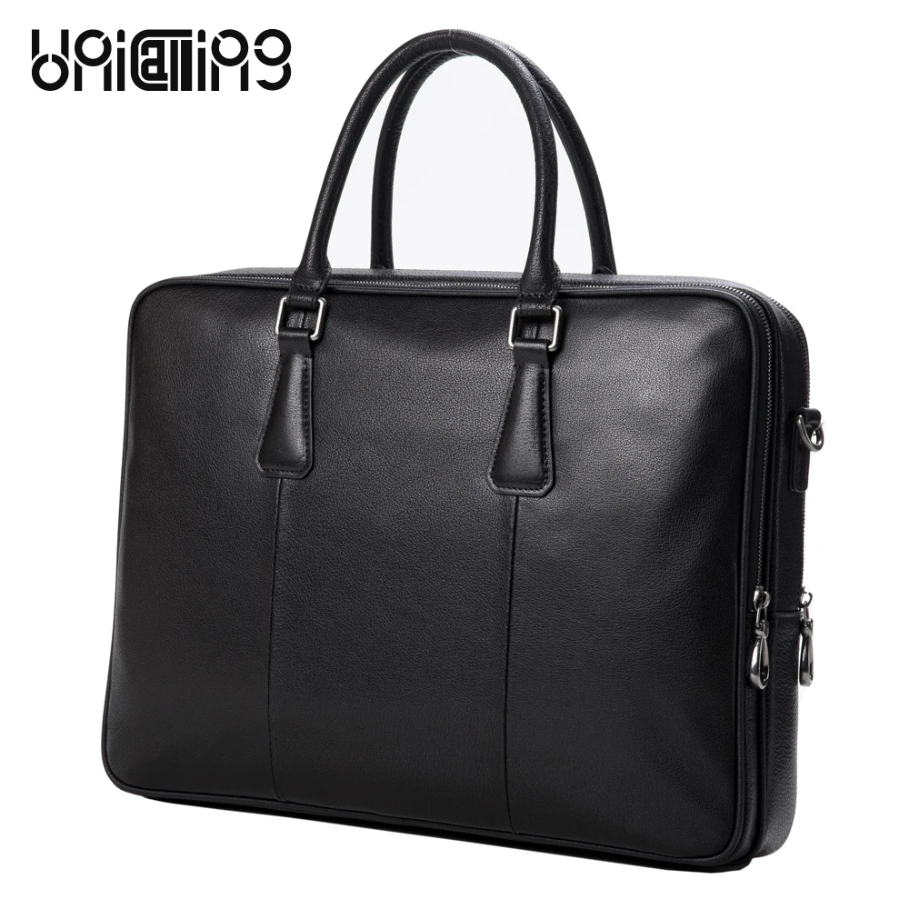 Модная брендовая мужская кожаная сумка роскошная Высококачественная деловая из