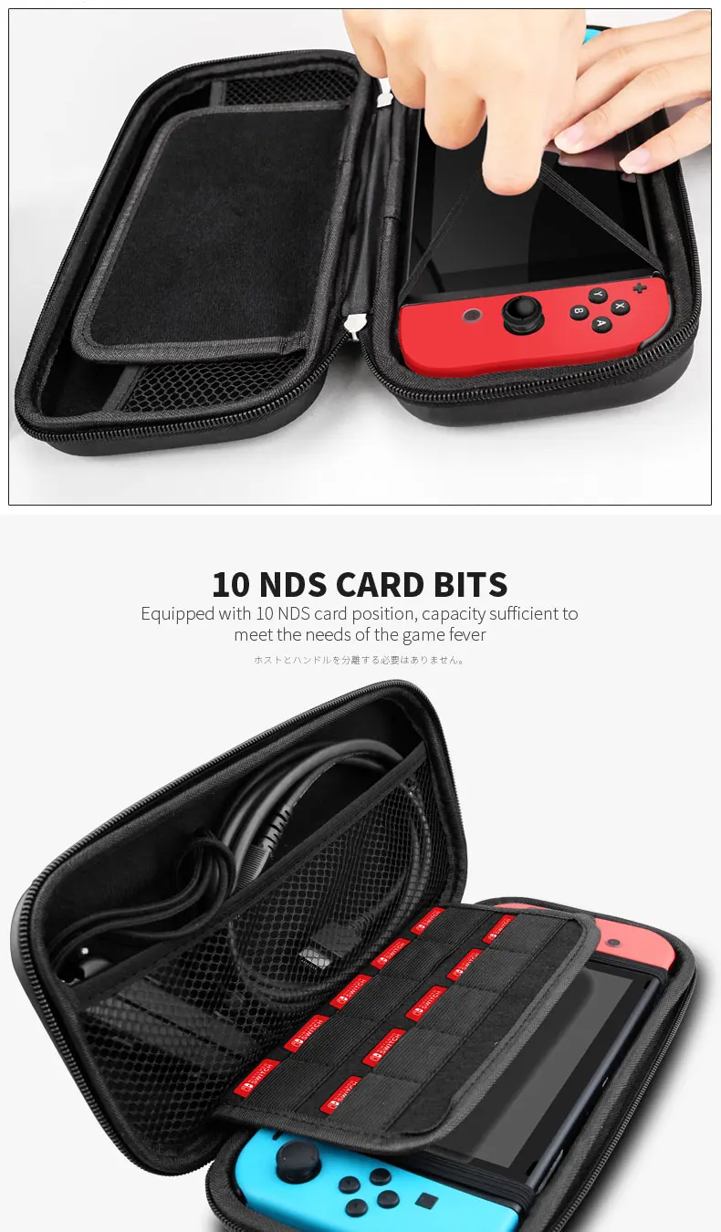 para nintendo switch caso portátil eva saco de armazenamento capa protetora para nintend switch ns nx console escudo acessórios caso funda