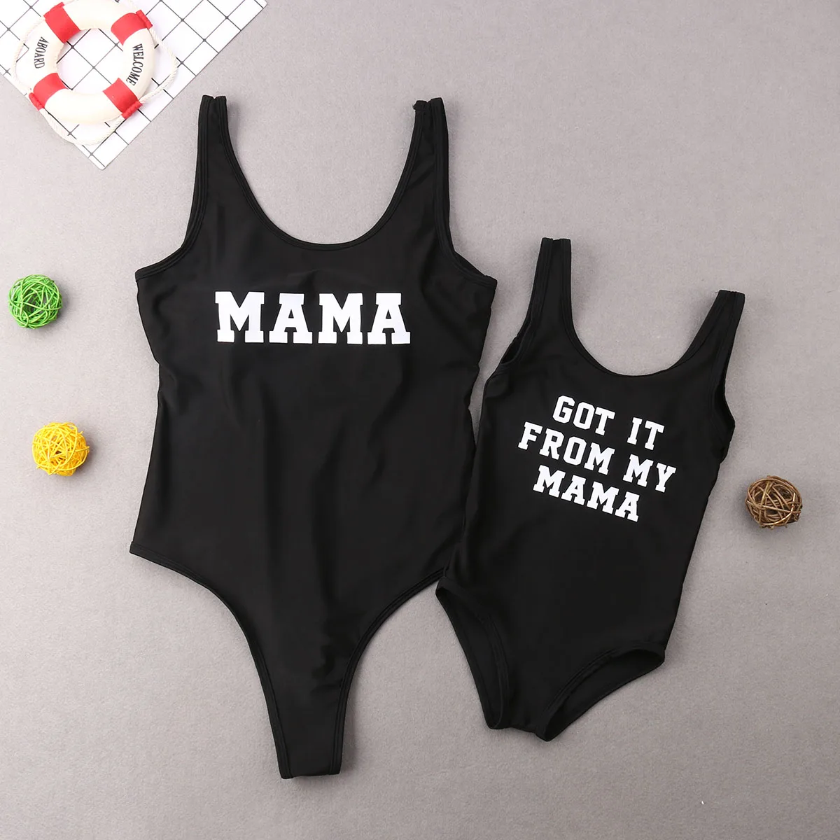 Хит, летний семейный купальный костюм, для мамы, папы, девочек и мальчиков, Женский цельный комплект бикини, мужские пляжные шорты, купальный костюм