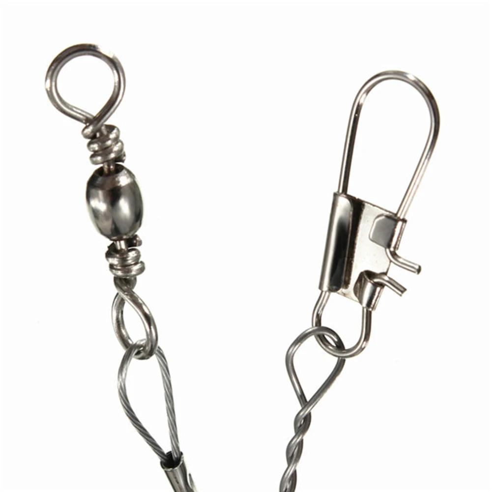 5/10/20Pcs 75Mm Stainless Steel Fishing Wire Leader Arms With 2 Drop A