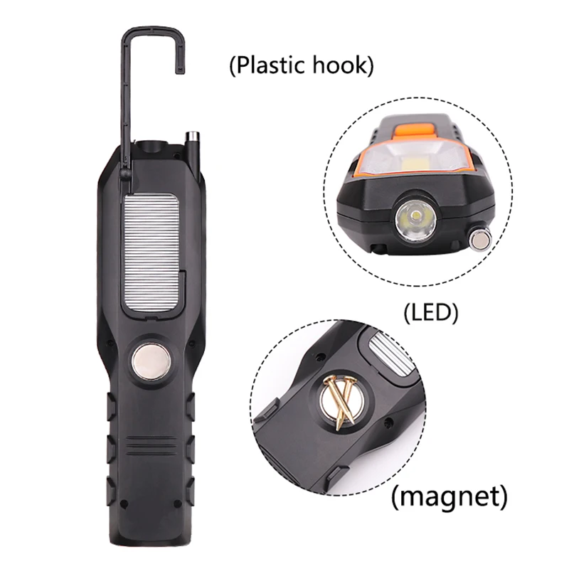 

Portable LED Work Light USB Rechargeable Outdoor Lantern Light for Hiking Working Car Repairing AI88