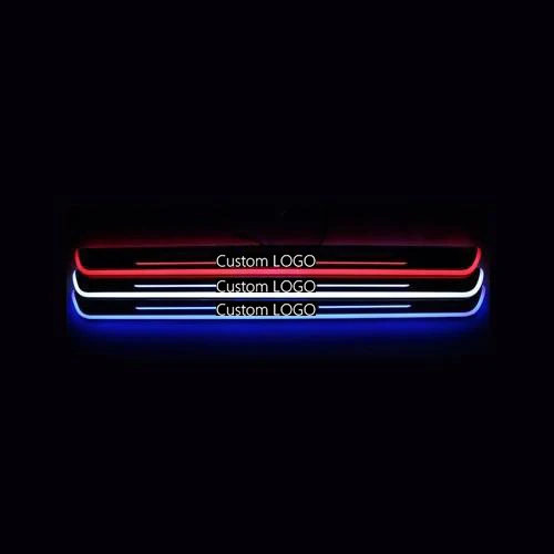 LED moving light pedal for Volkswagen PASSAT Tiguan Jetta Lamando CC golf door sill welcome Interior Mouldings 2Pcs | Автомобили и