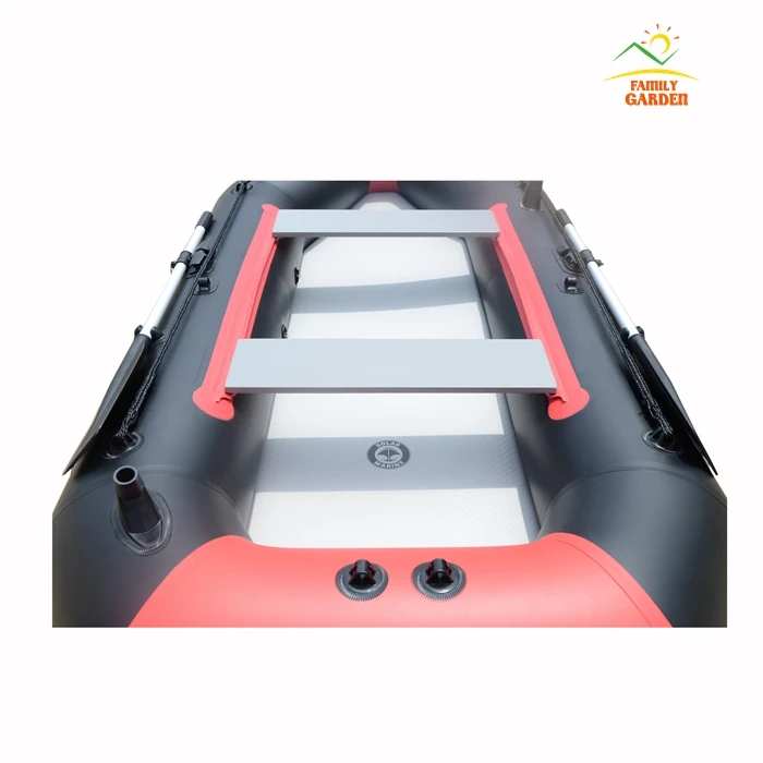 Perfect 2.6M Four Person Air Deck Floor High Pressure Drop Stitch Mattress Inflatable Kayak Boat Fishing Raft With Multi Air Chambers 13