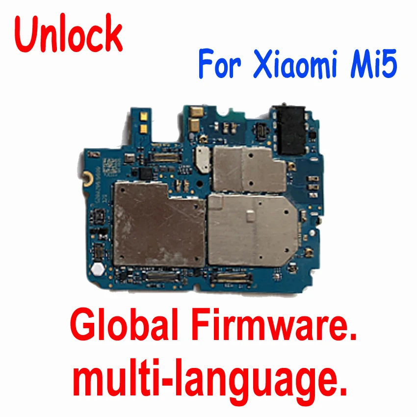 

Original Xiaomi 5 Mi 5 Mi5 M5 Global Firmware Multi-Language Unlock Mainboard Motherboard Logic Circuits Fee Board Flex Cable