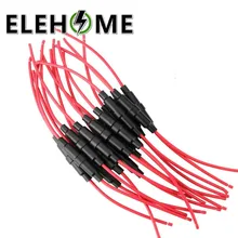 10 шт. 5*20 мм встроенный держатель предохранителя 220 В Быстрый Удар винт тип держатель предохранителя Быстрый Удар стекло держатель предохранителя с 22 AWG провода XF30