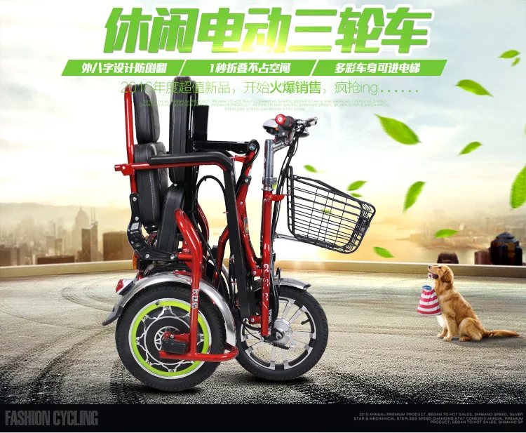Electric tricycle Mini folding electric vehicles electric scooter old