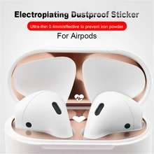 Kim Loại Phim Miếng Dán Kính Cường Lực Cho AirPods/Tai Nghe Airpods Pro Sắt Đá Bào Bụi Bảo Vệ Bộ Phim Siêu Mỏng Da Bảo Vệ(China)