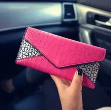 Fashion ladies wallet Crocodile grain design and wallet Long zero wallet pu leather fashion female wallet