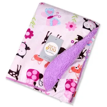 

Factory Price Owl Deer Squirrel Animal Printed Baby Blankets Newborn Super Soft Kid Sleep Cartoon Blanket 76*102CM