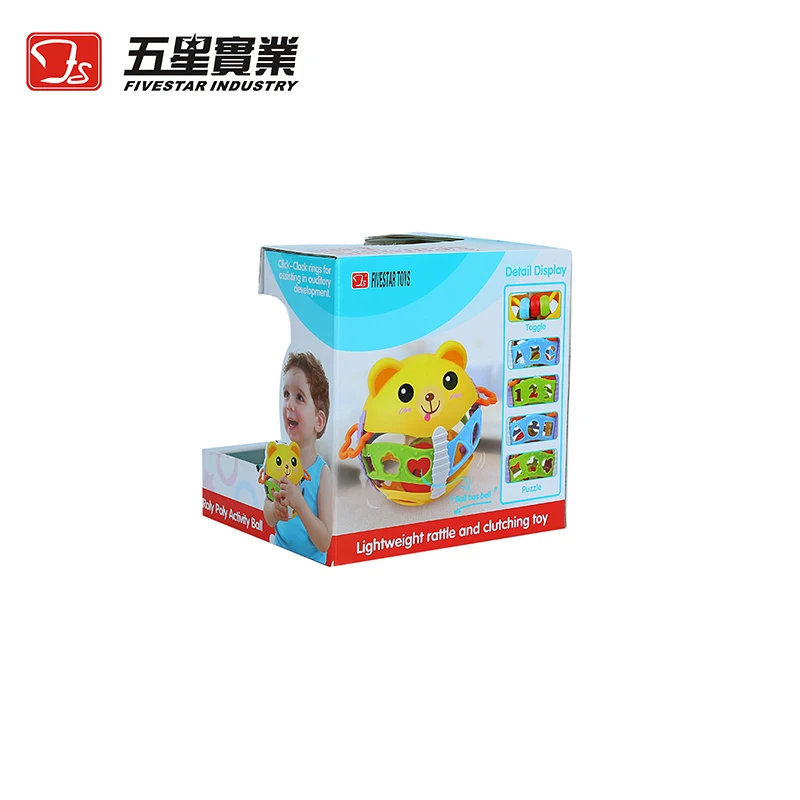 FS TOYS 1 шт. 35805 пластиковый милый медведь Детские погремушки детская музыкальная игрушка 0-12 месяцев погремушка игрушка для детей