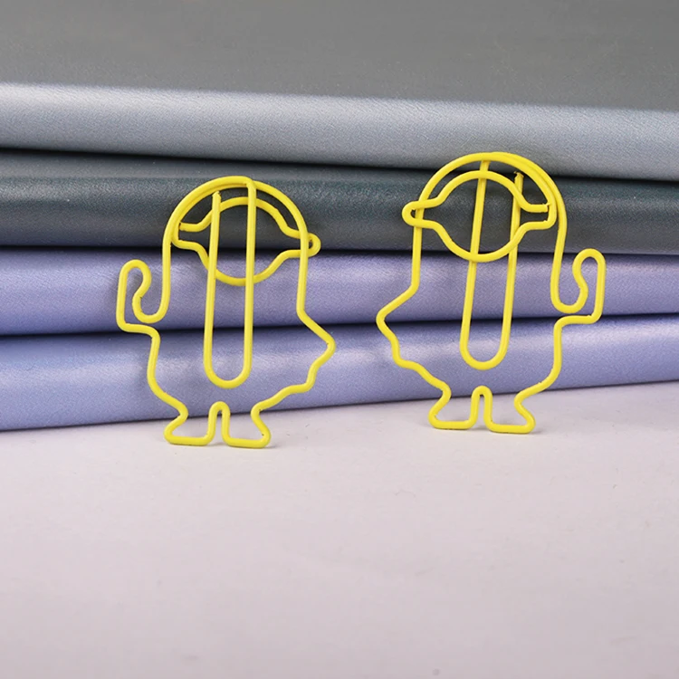 

Metal Paper Clip yellow robot paper Clips office paperclip stationery paperclips