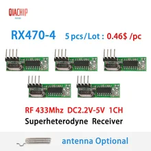 QIACHIP RF 433Mhz Superheterodyne Receiver Wireless Relay DC 1CH ASK/OOK Module to MCU/ARM Arduino UNO 433.92 Mhz Remote Control QIACHIP RF 433Mhz Superheterodyne Receiver Wireless Relay DC 1CH ASK/OOK Module to MCU/ARM Arduino UNO 433.92 Mhz Remote Control