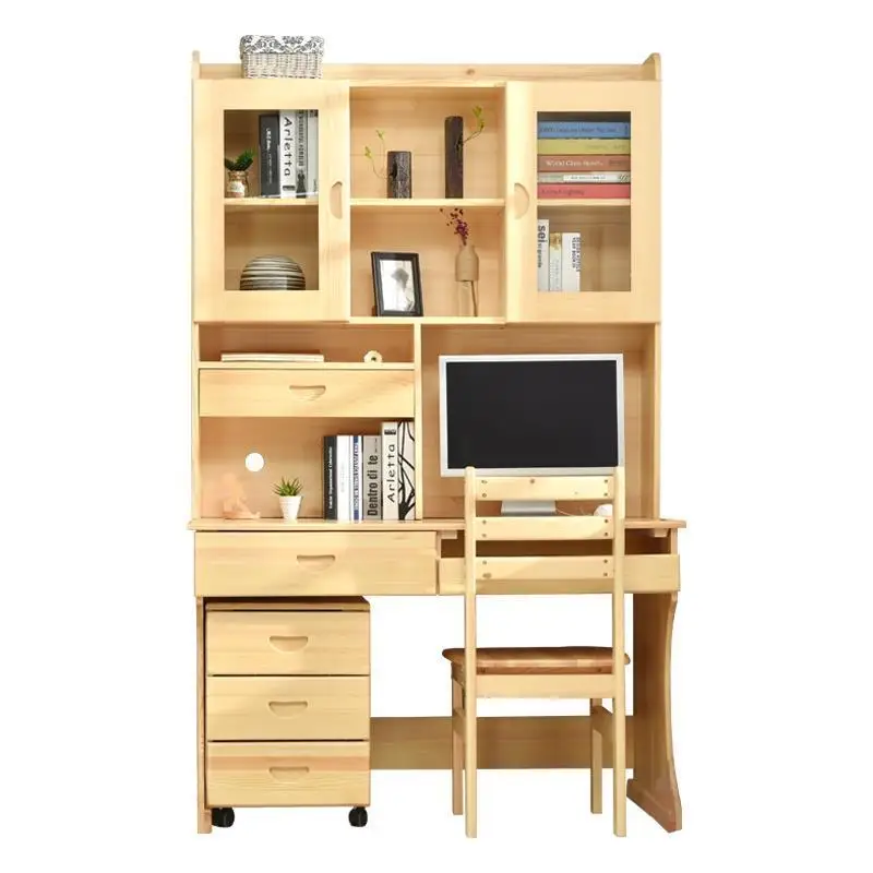 Escrivaninha منضدة للسرير ميسا Escritorio الأثاث اللفة مكتب الرجعية خشبية السرير حامل اللابتوب طاولة حاسوب مع خزانة