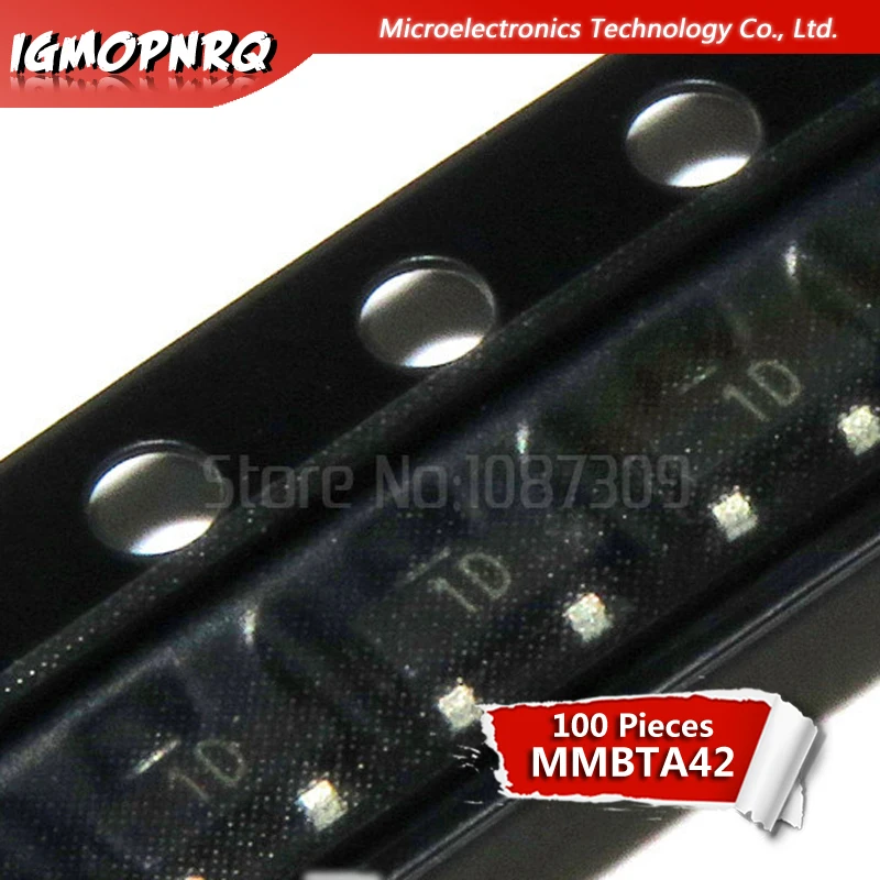 100 шт. MMBTA42LT1G 1D MMBTA42 SOT23-3 SMD биполярные транзисторы-BJT 500mA 300V NPN новый оригинальный |