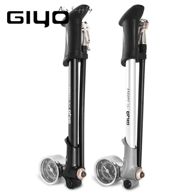 Насос велосипедный GIYO GS02D с манометром ручной шланг воздушный насос для езды на